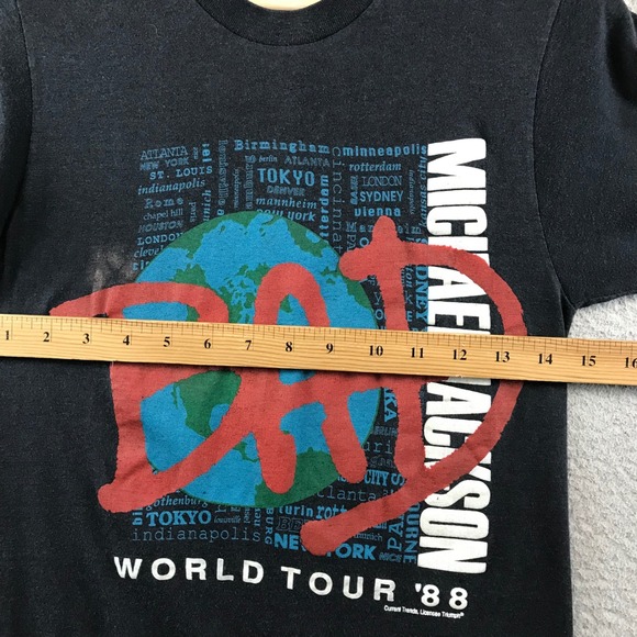 Vintage Michael Jackson BAD World Tour '88 T-Shirt Black Current Trends - Picture 7 of 11